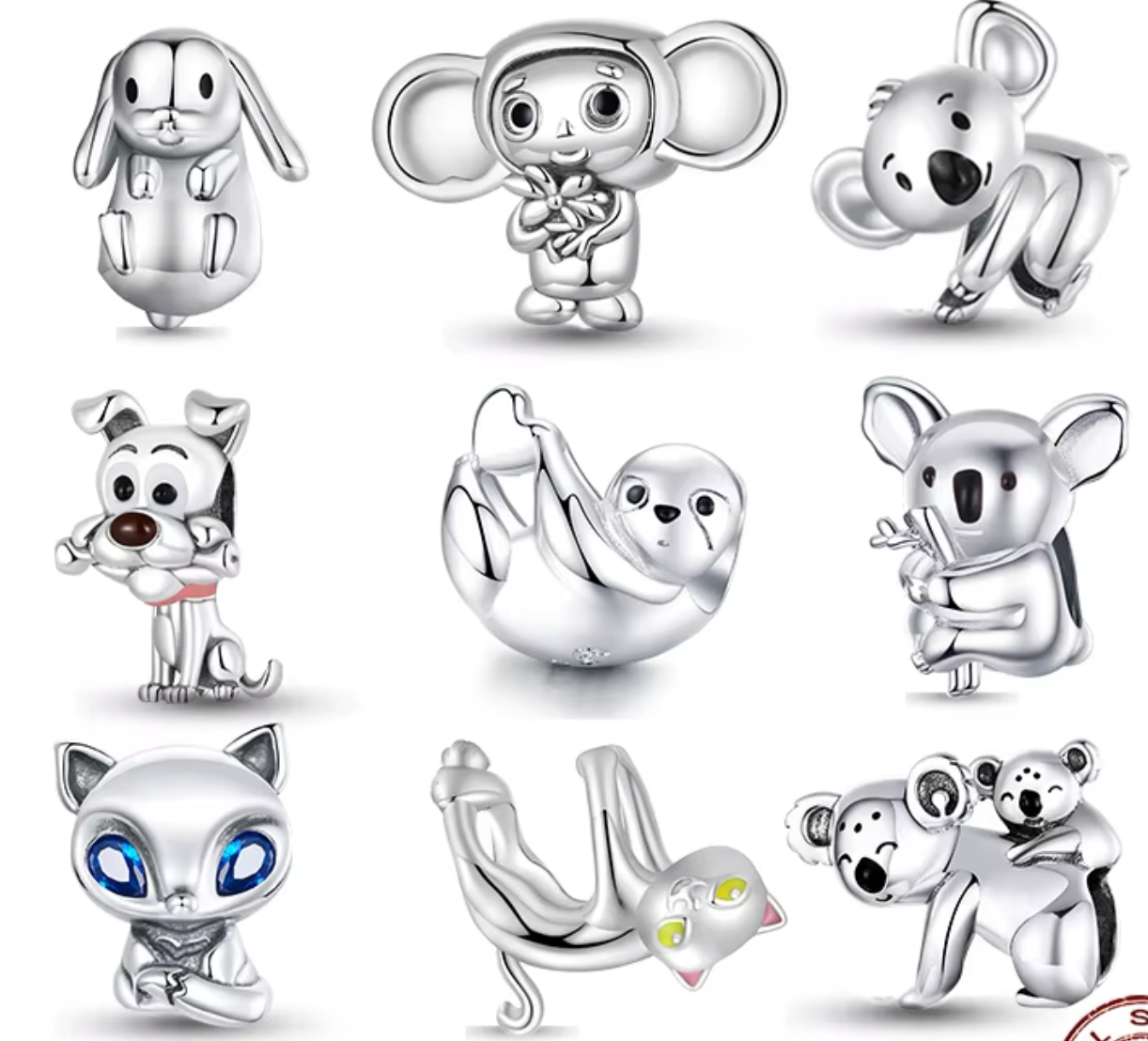 Agrega un toque de ternura con este charm de plata 925. Ideal para pulseras tipo Pandora. ¡Perfecto para regalar!